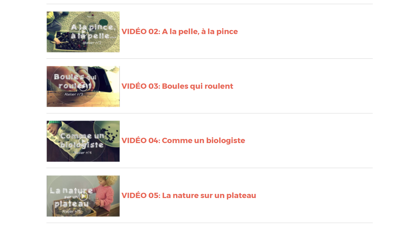 Formation "Installer une Table de la nature pour les tout-petits"